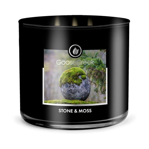 Lumânare parfumată pentru bărbați Goose Creek Stone & Moss, 35 de ore de ardere