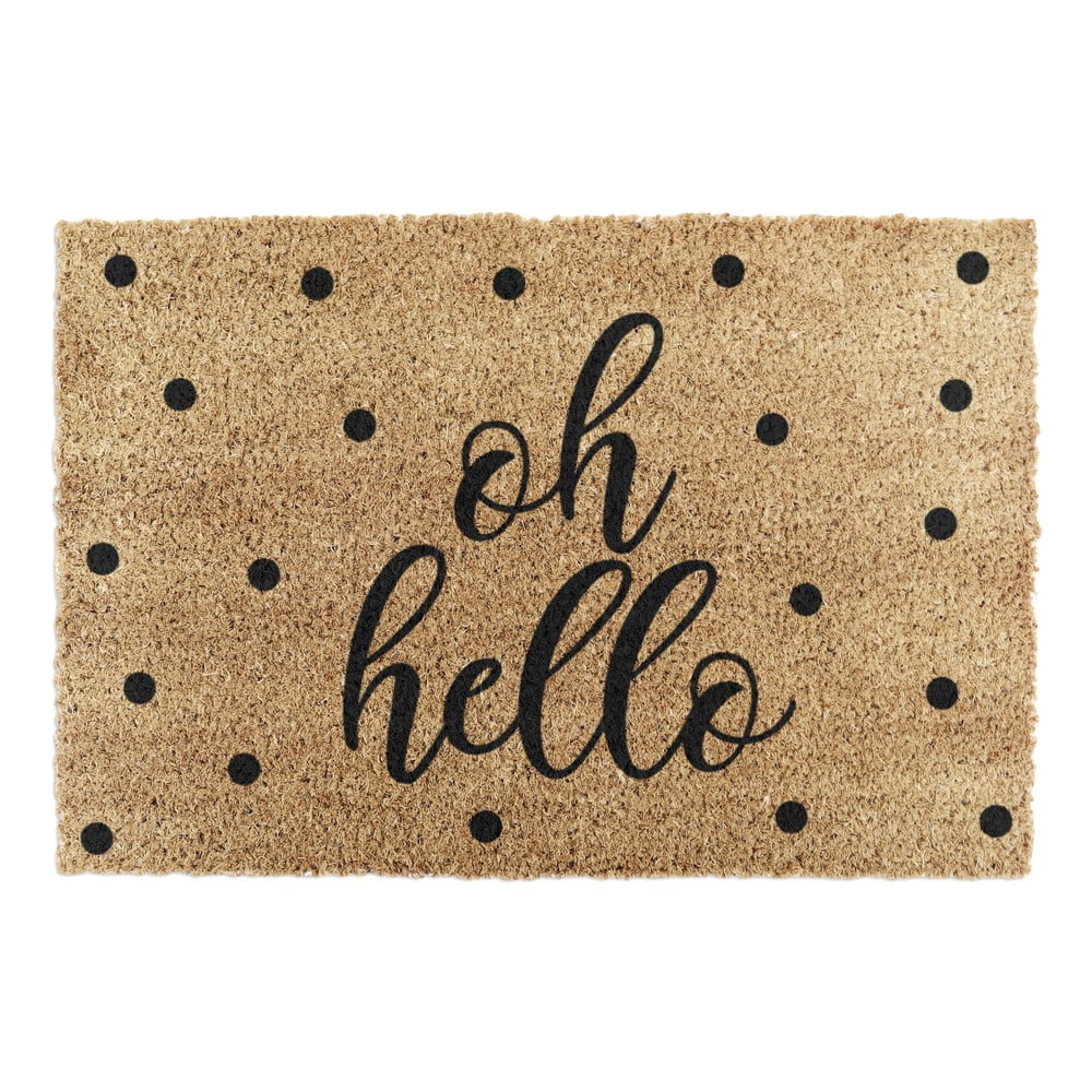 Covoraș de intrare din fibre de nucă de cocos 40x60 cm Oh Hello – Artsy Doormats