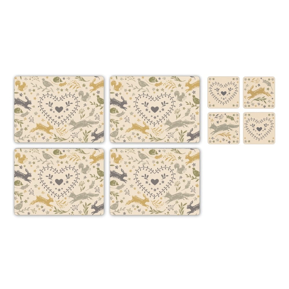 Set de protecții de masă și coasters 8 buc. Woodland – Cooksmart ®