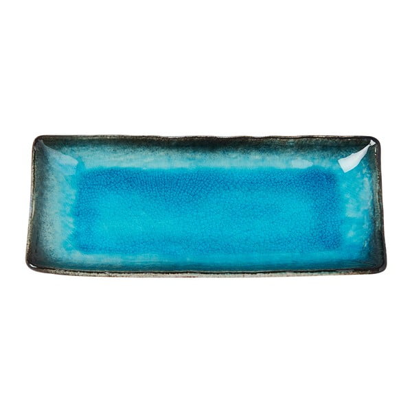 Farfurie servire din ceramică MIJ Sky, 29 x 12 cm, albastru