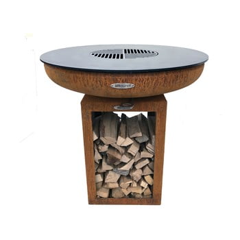Grătar pe lemne de exterior remundi carus m, înălțime 80 cm, maro