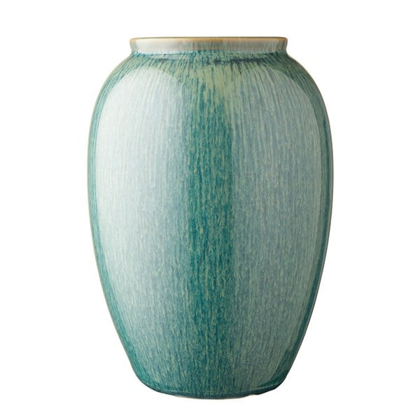 Vază din gresie ceramică Bitz, înălțime 25 cm, verde