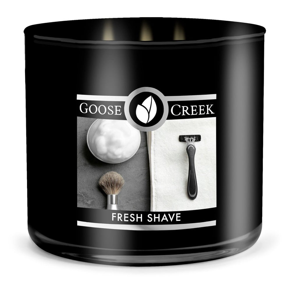 Lumânare parfumată pentru bărbați Goose Creek Fresh Shave, 35 de ore de ardere ardere