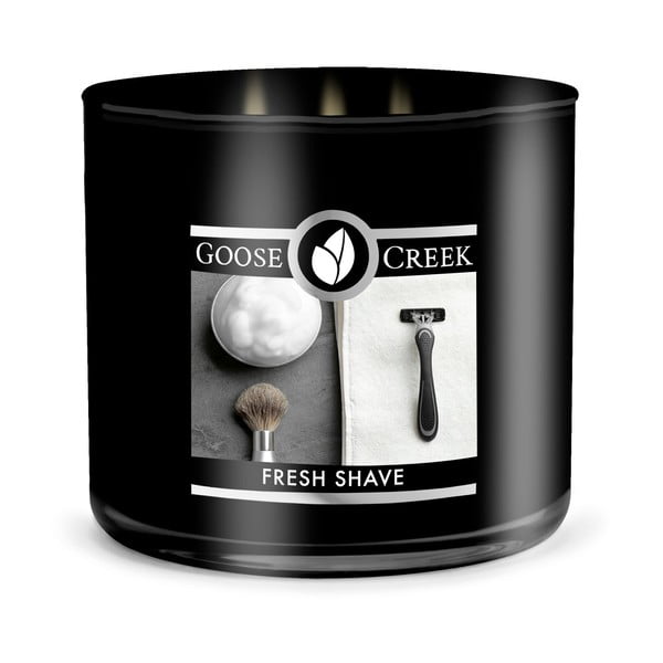 Lumânare parfumată pentru bărbați Goose Creek Fresh Shave, 35 de ore de ardere