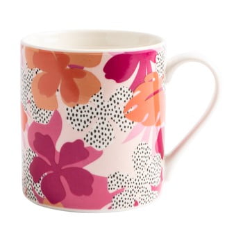 Cană din ceramică navigate floral, roz