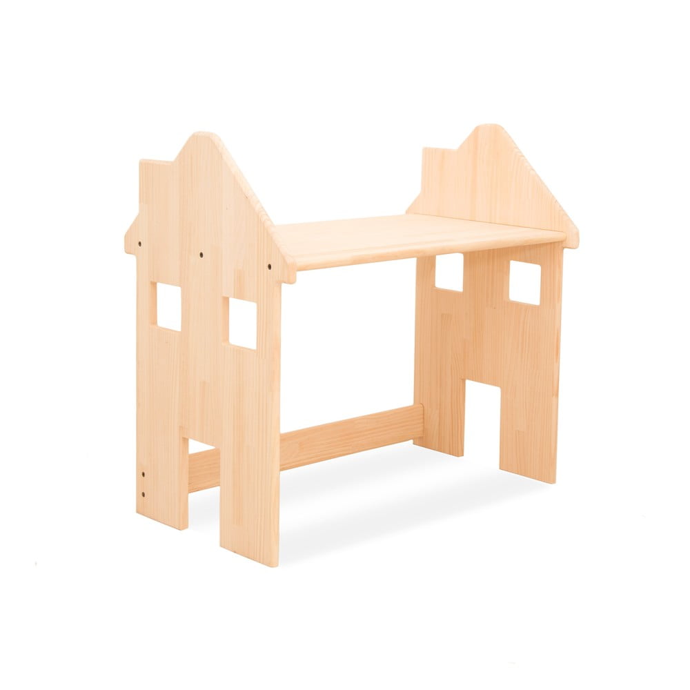 Birou din lemn de pin pentru copii Little Nice Things House birou
