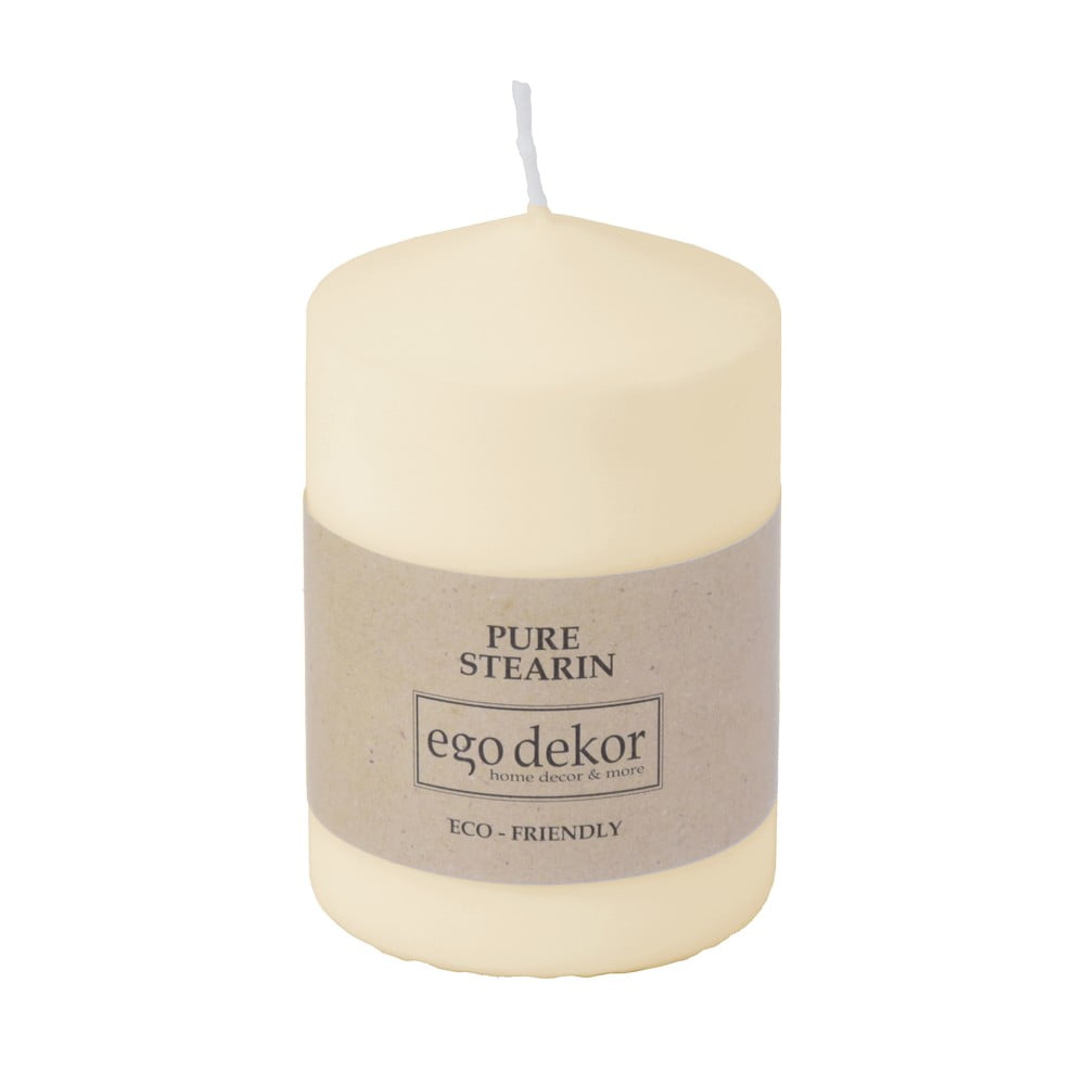 Lumânare Eco candles by Ego dekor Top, durată ardere 25 h, crem