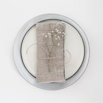 Set 2 șervete din in linen tales, bej