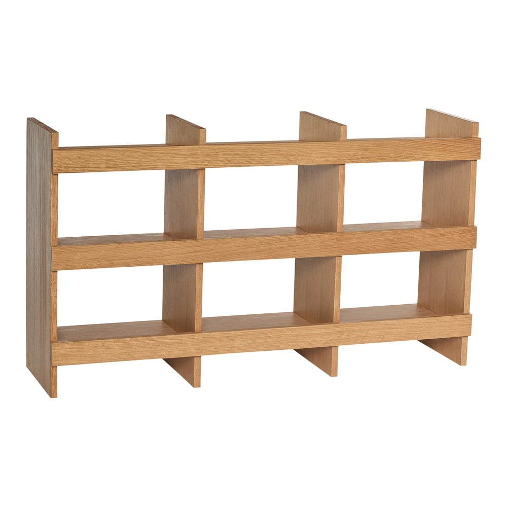 Bibliotecă în culoare naturală cu aspect de lemn de stejar 120x70x32 cm Momentum – Hübsch