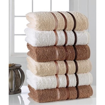 Set 6 prosoape pure cotton towel, 50 x 90 cm