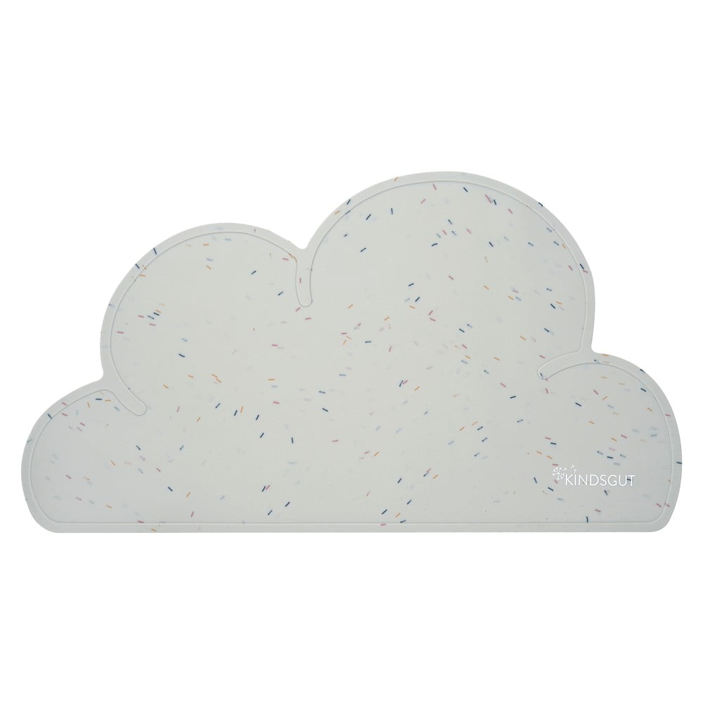 Suport din silicon pentru masă Kindsgut Cloud Confetti, 49 x 27 cm, gri