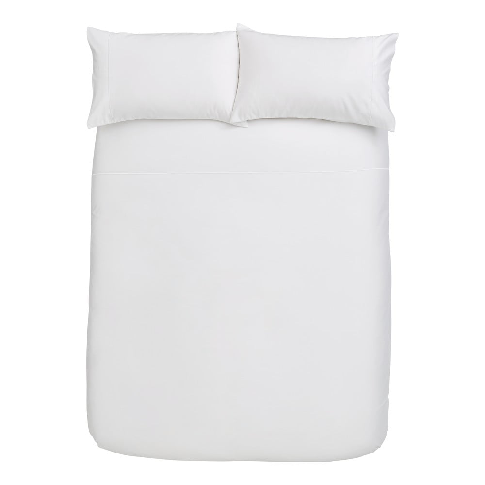 Lenjerie de pat din bumbac satinat Bianca Luxury, 200 x 200 cm, alb 200 imagine noua somnexpo.ro