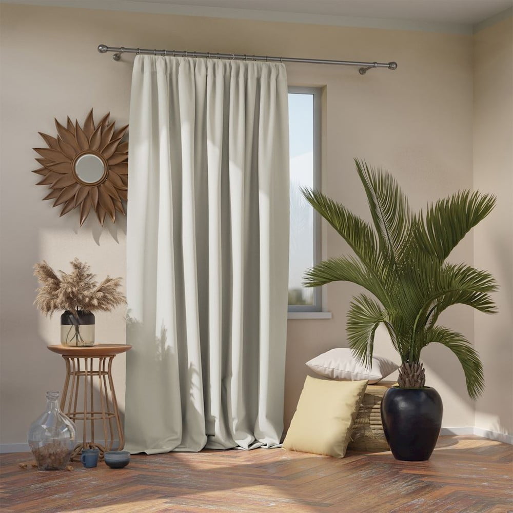 Draperie ameliahome pleat, 140 x 270 cm, alb