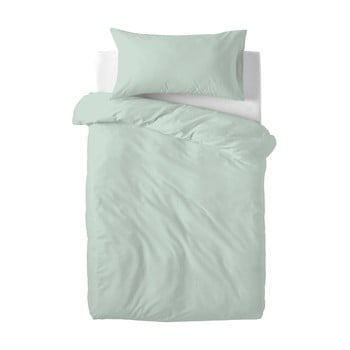 Lenjerie de pat din bumbac pentru copii happy friday basic, 115 x 145 cm, verde deschis