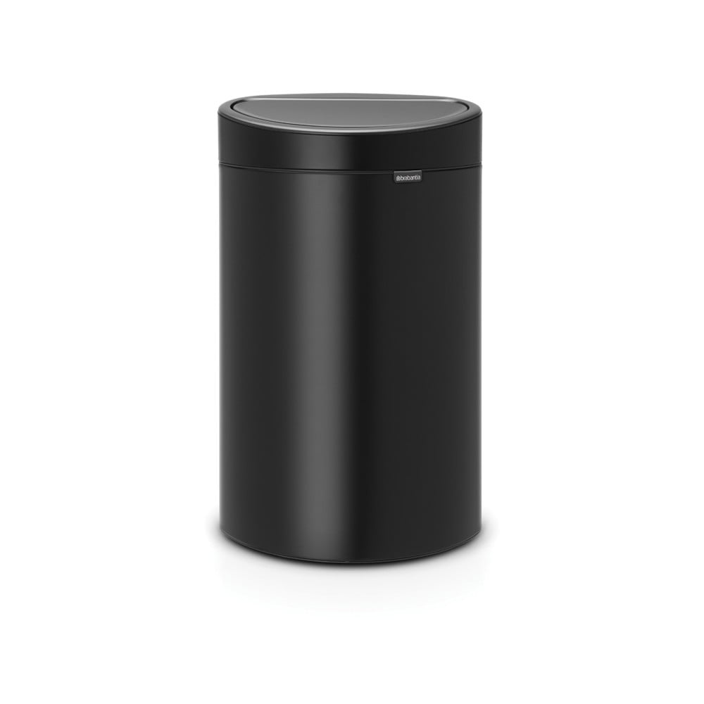 Coș de gunoi negru mat cu senzori de atingere din oțel 40 l Touch Bin – Brabantia