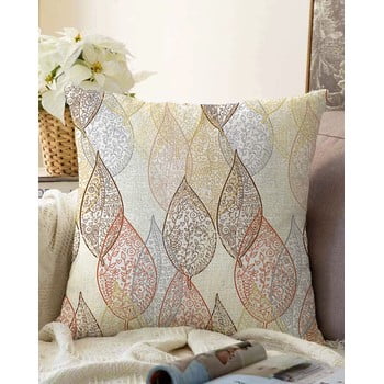 Față de pernă din amestec de bumbac minimalist cushion covers oriental leaf, 55 x 55 cm