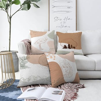 Set 4 fețe de pernă minimalist cushion covers flamingo, 55 x 55 cm