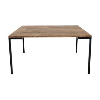 Masă de cafea cu blat din lemn de stejar house nordic lugano, 90 x 90 cm, blat culoare închisă