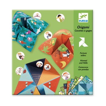 Set hârtii origami cu autocolante djeco fortune