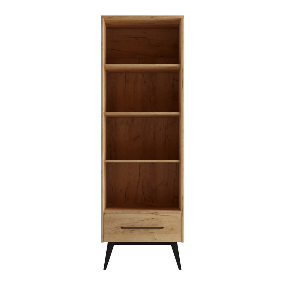 Bibliotecă de copii în culoare naturală cu aspect de lemn de fag 65x200 cm Retro – Pinio