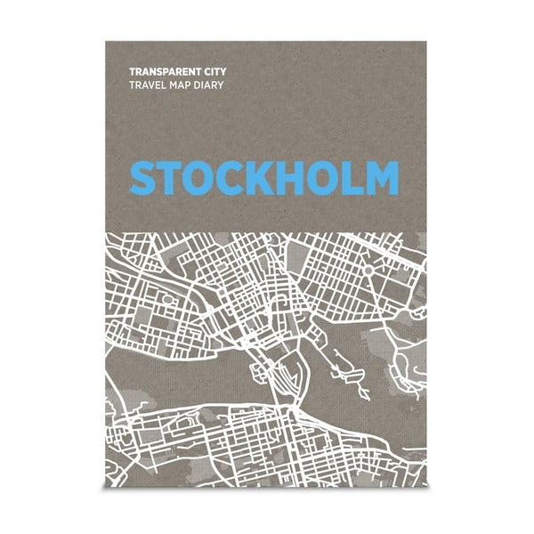 Jurnal pentru notițe pe hartă Palomar Transparent City Stockholm
