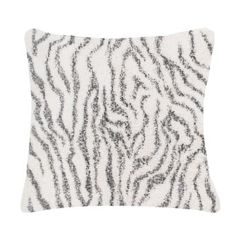 Pernă decorativă din bumbac tiseco home studio zebra, 45 x 45 cm, alb - gri
