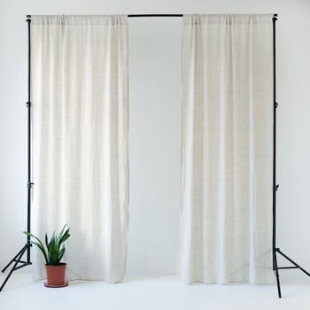 Draperie subțire cu tunel de prindere linen tales daytime, 250 x 130 cm, bej