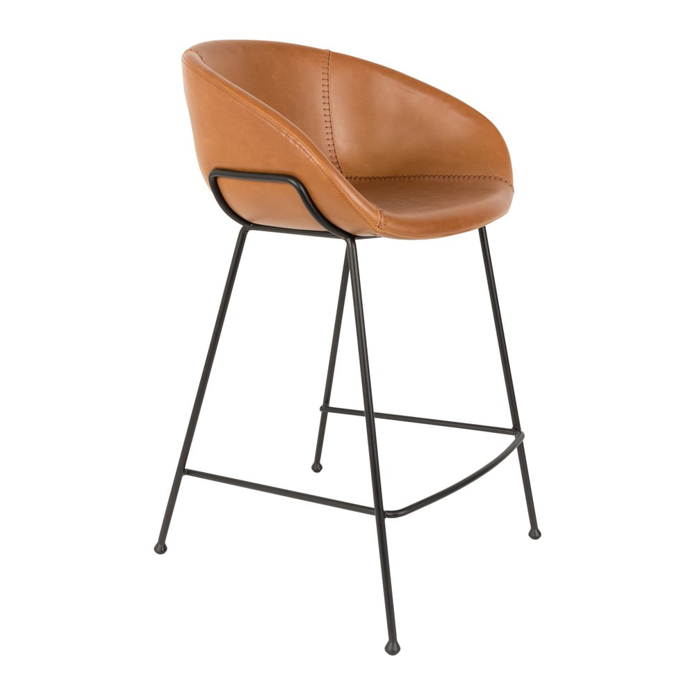 Set 2 scaune bar Zuiver Feston, înălțime scaun 65 cm, maro bonami.ro