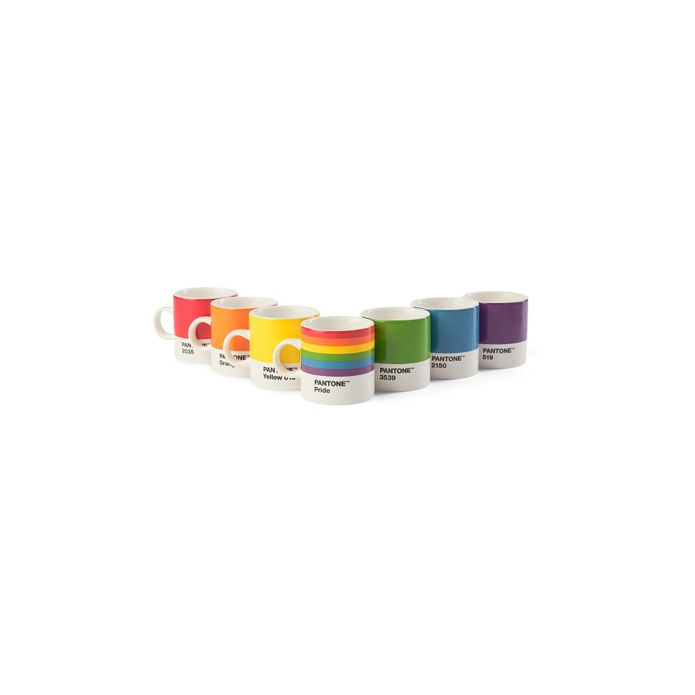 Set 7 cești de espresso din ceramică pantone, 120 ml