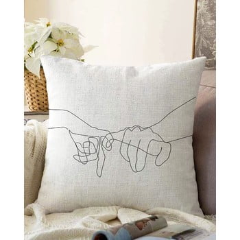 Față de pernă din amestec de bumbac minimalist cushion covers pinky, 55 x 55 cm