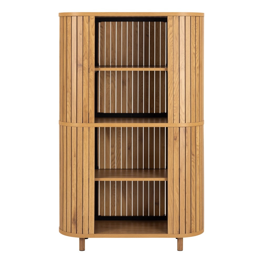 Bibliotecă în culoare naturală cu aspect de lemn de stejar 100x160x40 cm Colima – Actona