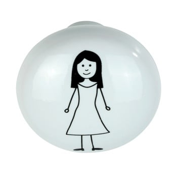 Cârlig de perete din ceramică wenko arles woman, alb