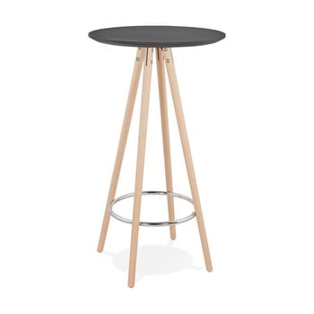 Masă de bar cu picioare nuanță naturală kokoon deboo, înălțime 110 cm, negru