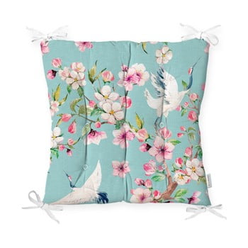 Pernă pentru scaun minimalist cushion covers flowers and bird, 40 x 40 cm