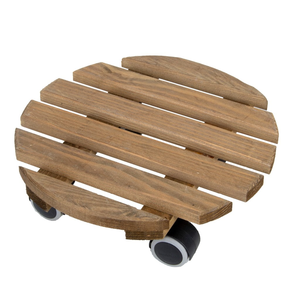 Suport din lemn cu roți pentru ghivece Esschert Design, ø 28,7 cm, maro bonami.ro imagine 2022