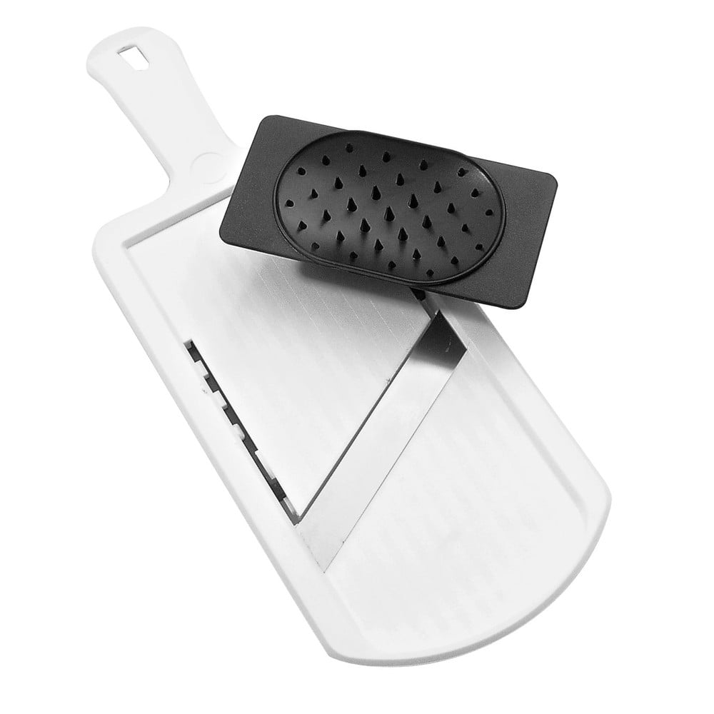 Feliator de legume reglabil fackelmann food & more, alb-negru