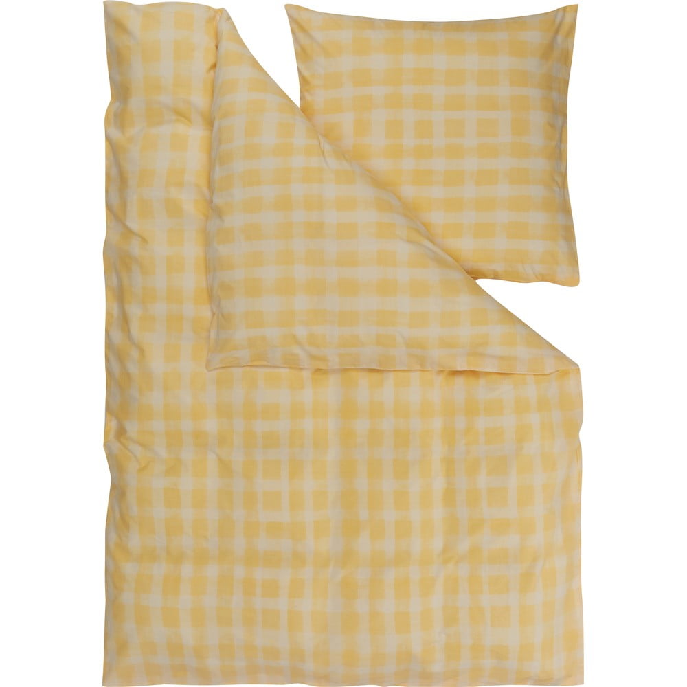 Lenjerie de pat din bumbac galben 200x135 cm milène - westwing collection