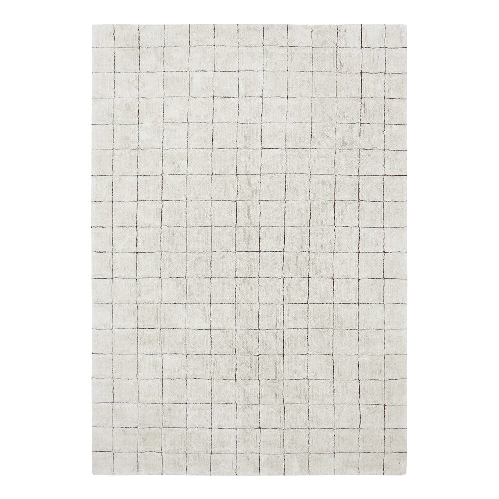 Covor crem lavabil/țesut manual din bumbac 170x240 cm Mosaic – Lorena Canals