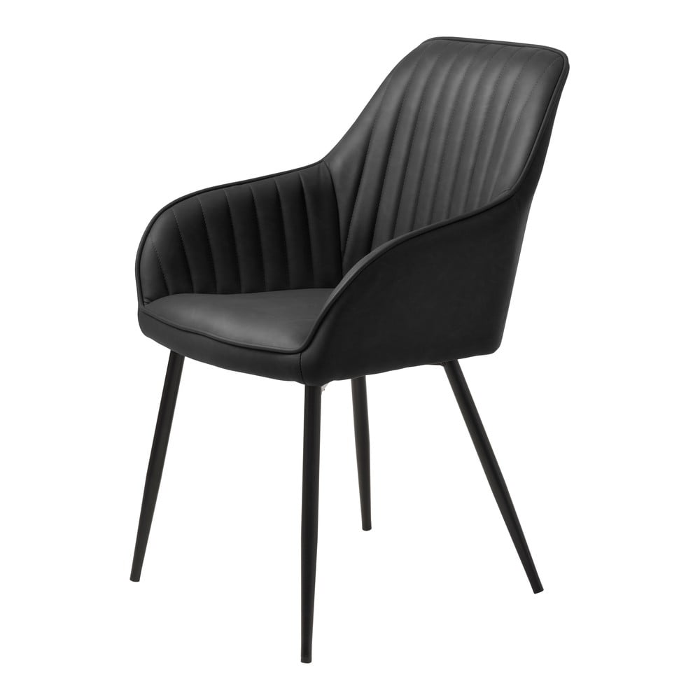 Scaun de dining negru din imitație de piele Melfort – Unique Furniture