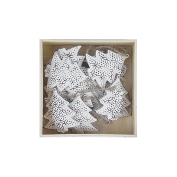 Set 10 decorațiuni ego dekor christmas box, alb