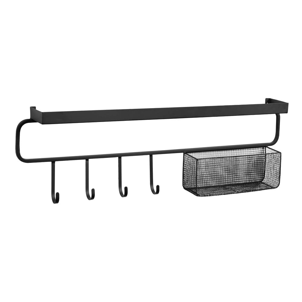Cuier de perete din metal kave home callia, negru