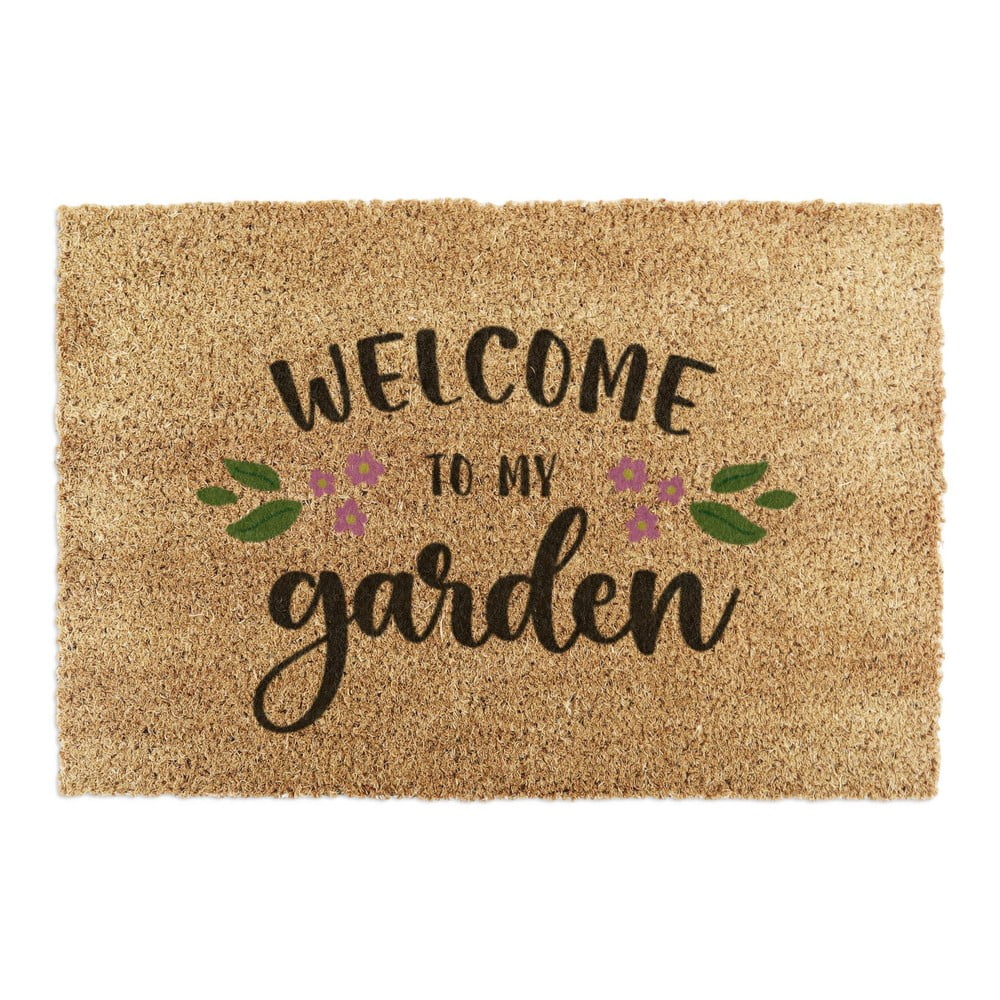 Covoraș de intrare din fibre de nucă de cocos 40x60 cm Welcome to My Garden – Artsy Doormats