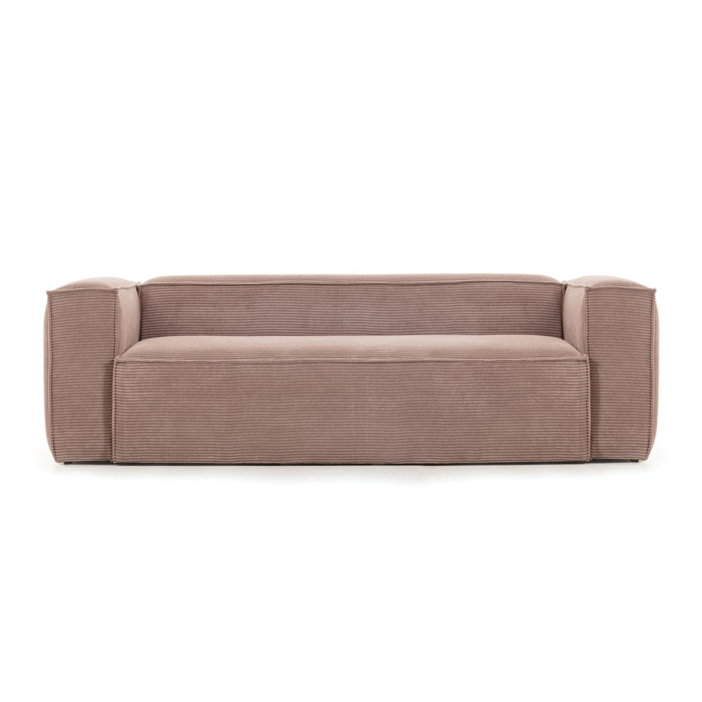 Canapea din reiat Kave Home Blok, 240 cm, roz bonami.ro
