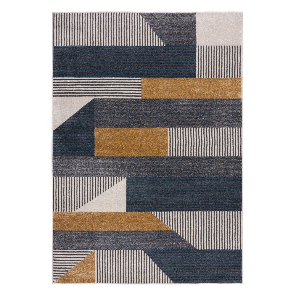 Covor Flair Rugs Brix, 120x170 cm, galben-albastru