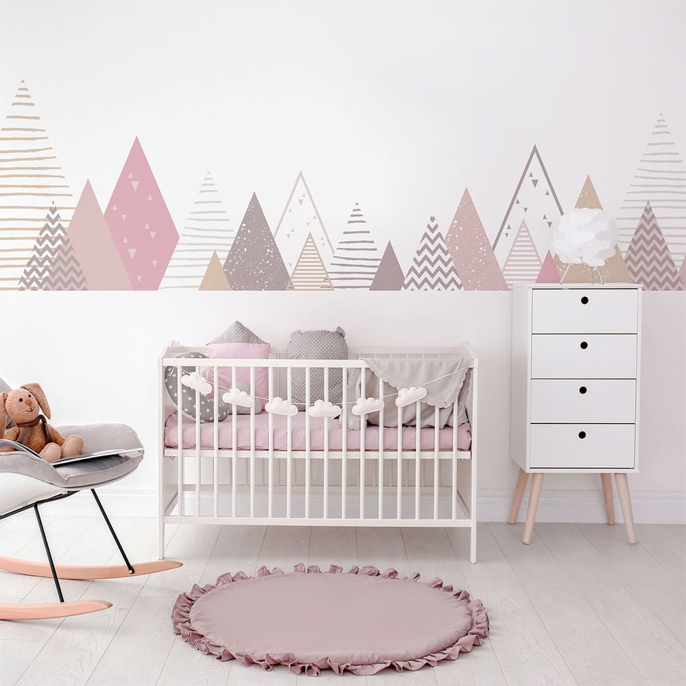 Autocolant de perete pentru copii ambiance scandinavian giant mountains melinka, 180 x 45 cm