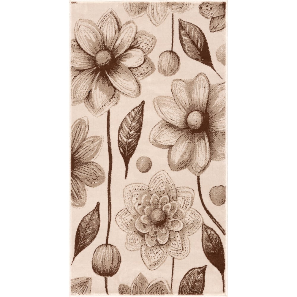 Covor pentru copii bej 80x150 cm Daisies Dark Beige – FD