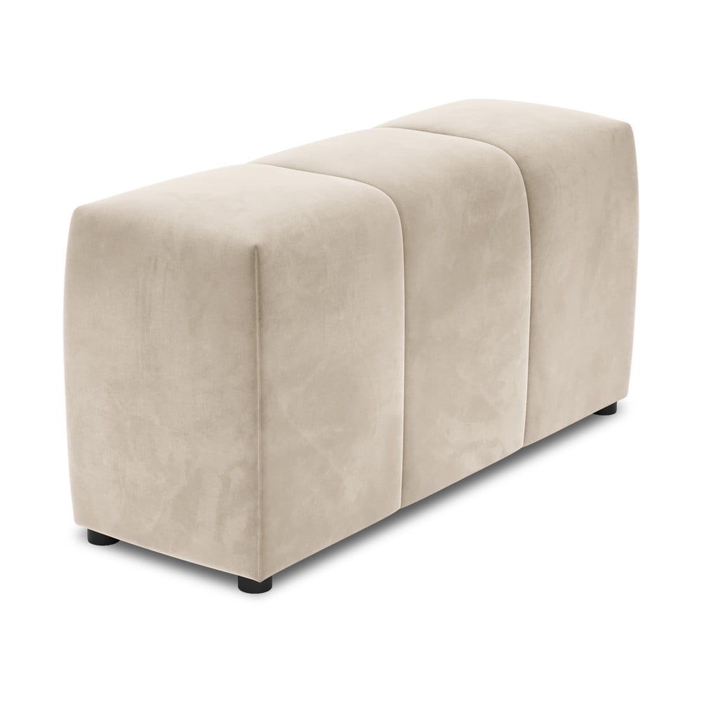 Cotieră pentru canapea modulară bej cu tapițerie din catifea Rome Velvet – Cosmopolitan Design Bej imagine noua