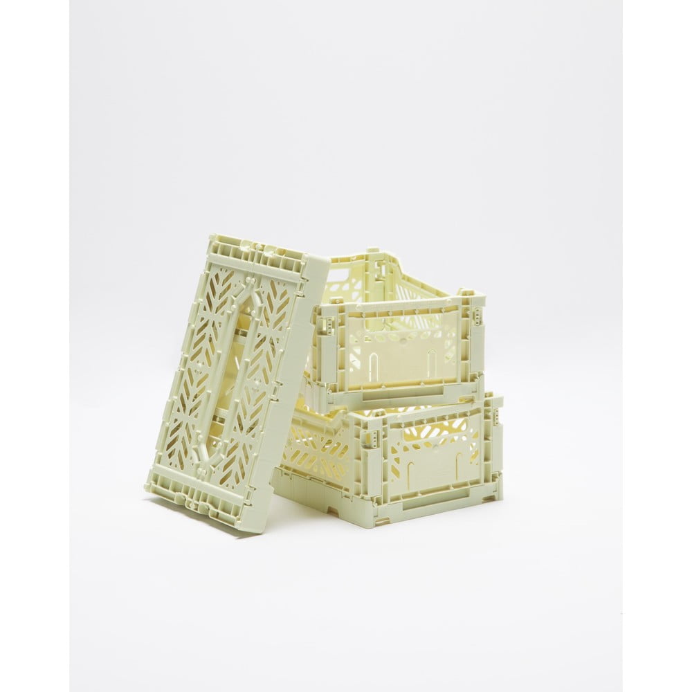 Set 3 lădițe pentru jucării little nice things caja, galben