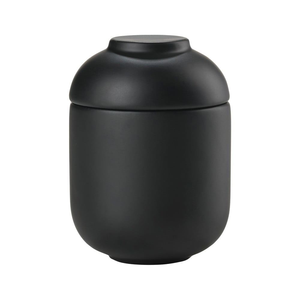 Organizator de baie negru pentru dischete demachiante din gresie ceramică Sensu – Zone