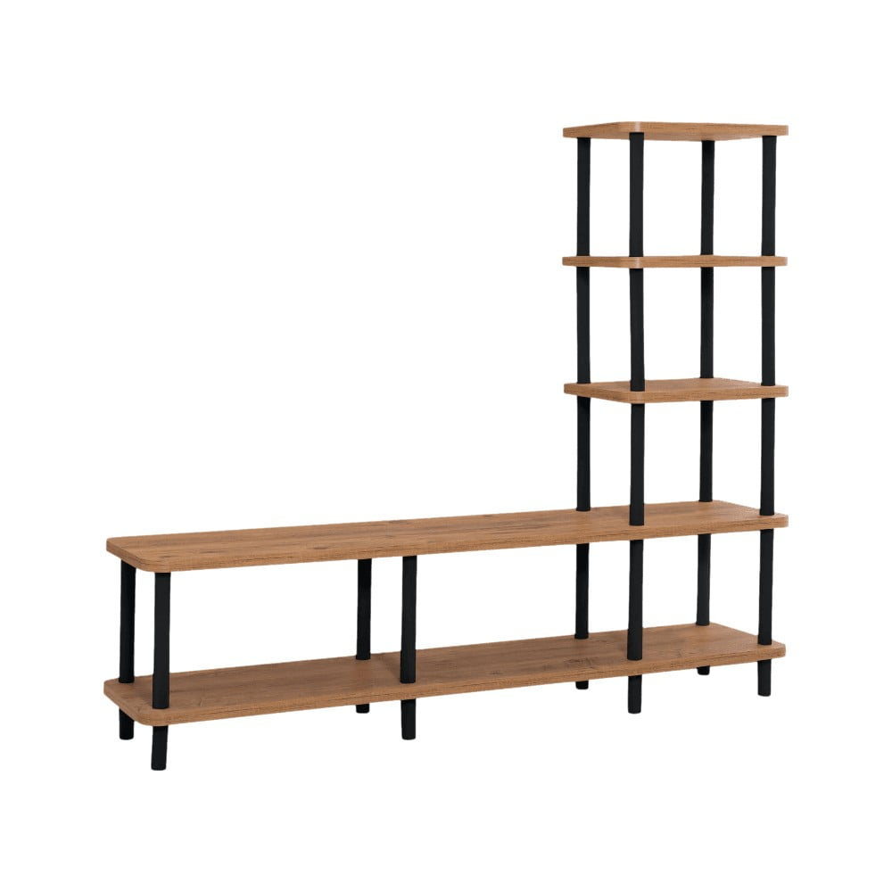Set tv negru/natural 180x137 cm step - kalune design